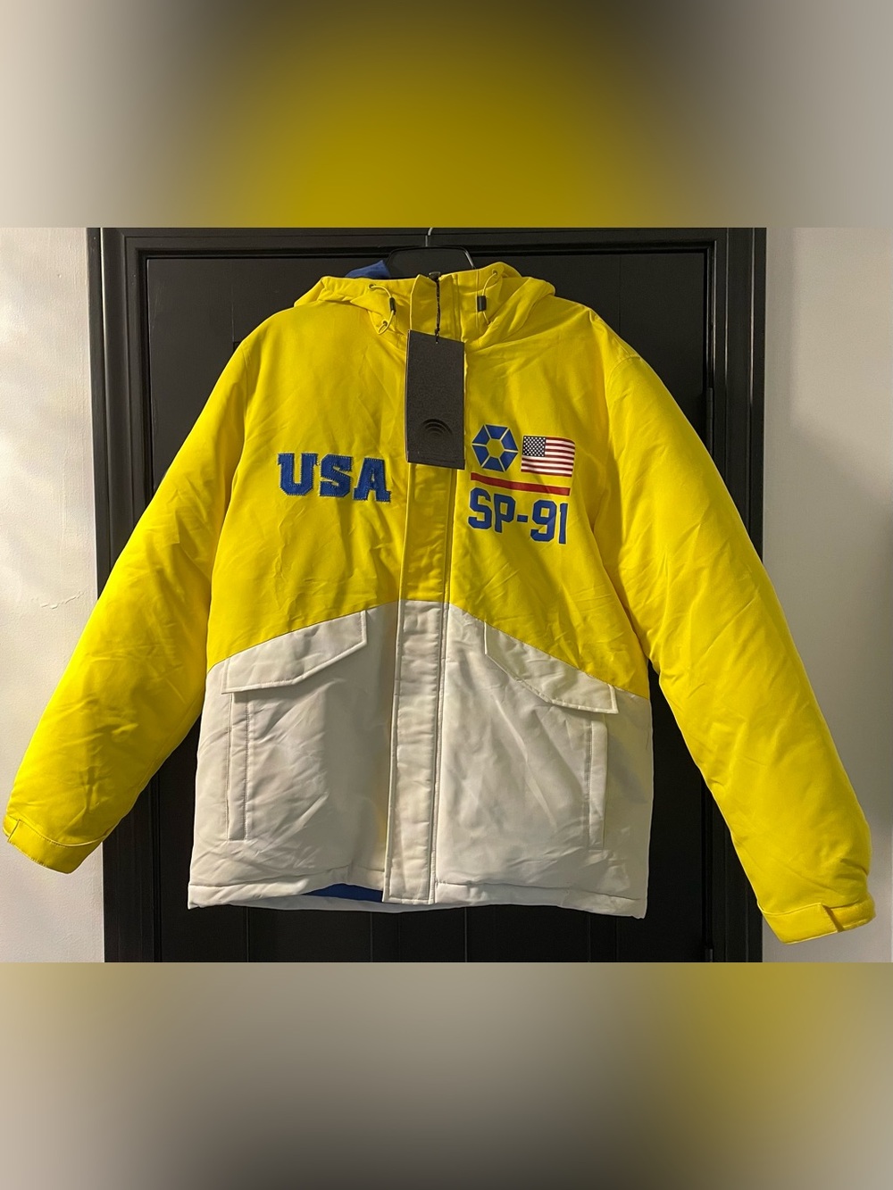 Southpole Originals Men's Usa Sp-91 Zip Up/button Coat, Size M (new)